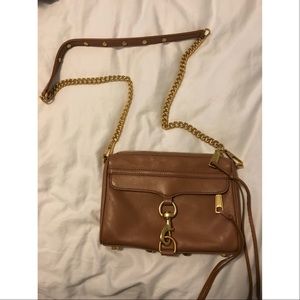 NEW Rebecca Minkoff Tan Mini Mac Crossbody Bag